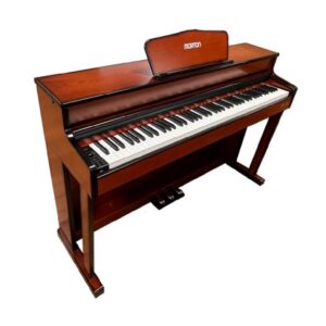 פסנתר עם פונקציית קצב MORTON ZSF-168 WALNUT עם מקלדת פטישית פרוגרסיבית, 900 צלילים, 700 ריתמוסים, Bluetooth כפול, תצוגת LCD ופדלים, חיבור MIDI ו-USB