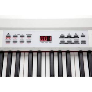 פסנתר חשמלי נייד לבן 88 קלידים KURZWEIL KA90 WH עם קלידים שקולים ומערכת רמקולים 60W לבית ולאולפן