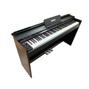 פסנתר עם פונקציות שליטה טקטילית MORTON ZSF-005 BLACK עם פעולה פרוגרסיבית, 128 פוליפוניה, תצוגת LCD, 880 צלילים ו-600 ריתמוס, כולל MIDI ו-USB לחיבור למחשב ואייפד