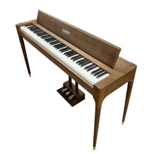 פסנתר עם פונקציית סוסטנוטו MORTON SW-8 88 קלידים Walnut עם 3 פדלים, Bluetooth כפול ו-MIDI, מקלדת האמר פרוגרסיבית ו-192 פוליפוניה