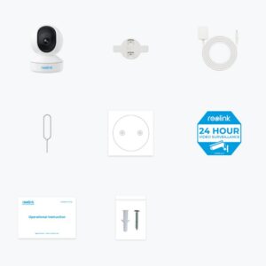 מצלמת אבטחה ביתית חכמה Reolink E1 3MP Super HD WiFi עם ראיית לילה ותנועה 355°