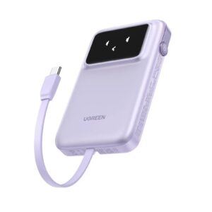 מטען נייד טעינה מהירה UGREEN Uno 10000mAh עם כבל מובנה USB-C וטעינה מהירה 30W – פתרון טעינה קומפקטי ומהיר לכל מכשיר