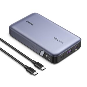 סוללת גיבוי 20,000mAh עם טעינה מהירה 100W ו‑3 יציאות (USB‑C כפול)