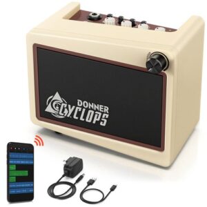 מגבר גיטרה מיני נייד עם מכונת תופים ו‑Bluetooth (5W) – Donner