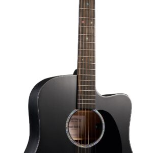 גיטרה אקוסטית מוגברת שחורה עם Cutaway ונרתיק מבית Martin – DC-10E Modern Black