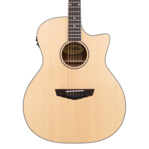 גיטרה אקוסטית מוגברת Grand Auditorium Cutaway בגימור טבעי סאטן – D’Angelico Premier Gramercy LS