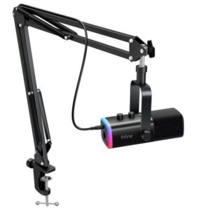 מיקרופון דינמי USB/XLR עם זרוע לשידור, סטרימינג ופודקאסט – FIFINE