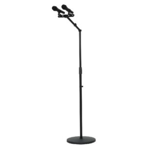 סטנד כפול לשני מיקרופונים עם בסיס עגול כבד – Soundking SD295