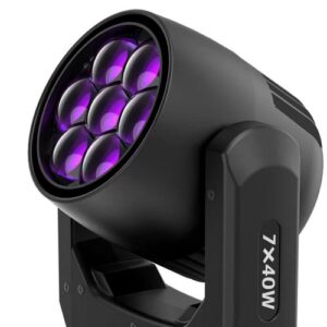 פנס חכם Apextone 7x40W BEE ZoomLED – ראש נע LED RGBW עם זום