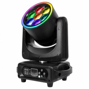 ראש נע LED עם זום ורינג Apextone BEE-740 – פנס חכם 7x40W RGBW
