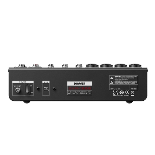 מיקסר אודיו DAM1000 מקצועי 10 ערוצים עם אפקטים, Bluetooth וכרטיס קול USB-C מבית DONNER EC7682 3 057677edbaf75d569c7518305fe88ff6.jpg