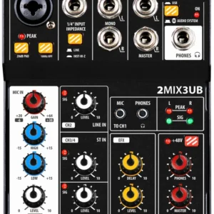 מיקסר 3 ערוצים כולל USB ו Bluetooth