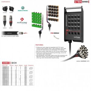 כבל מקצועי Roxtone STBN2408L30 – מולטיכבל 30מ. 24/8 XLR