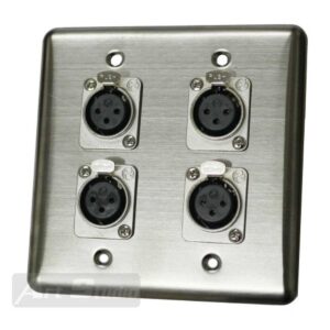 מחבר/קונקטור Roxtone PANEL-4 – פנל קיר 4* XLR Neutrik