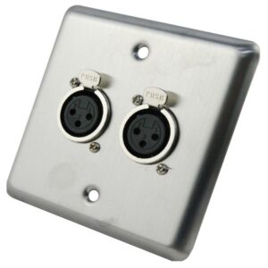 מחבר/קונקטור Roxtone RWPS006FRONT – פנל קיר 2* XLR Neutrik