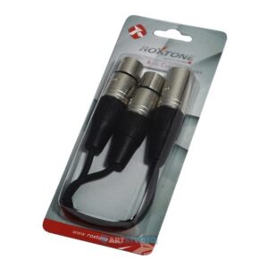 כבל Roxtone MALE2XLR – מפצל XLR Male>2*XLR Female