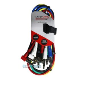 כבל STAGE CORE PC005-08 – סט PL*6 סטריאו 80 סמ,זווית