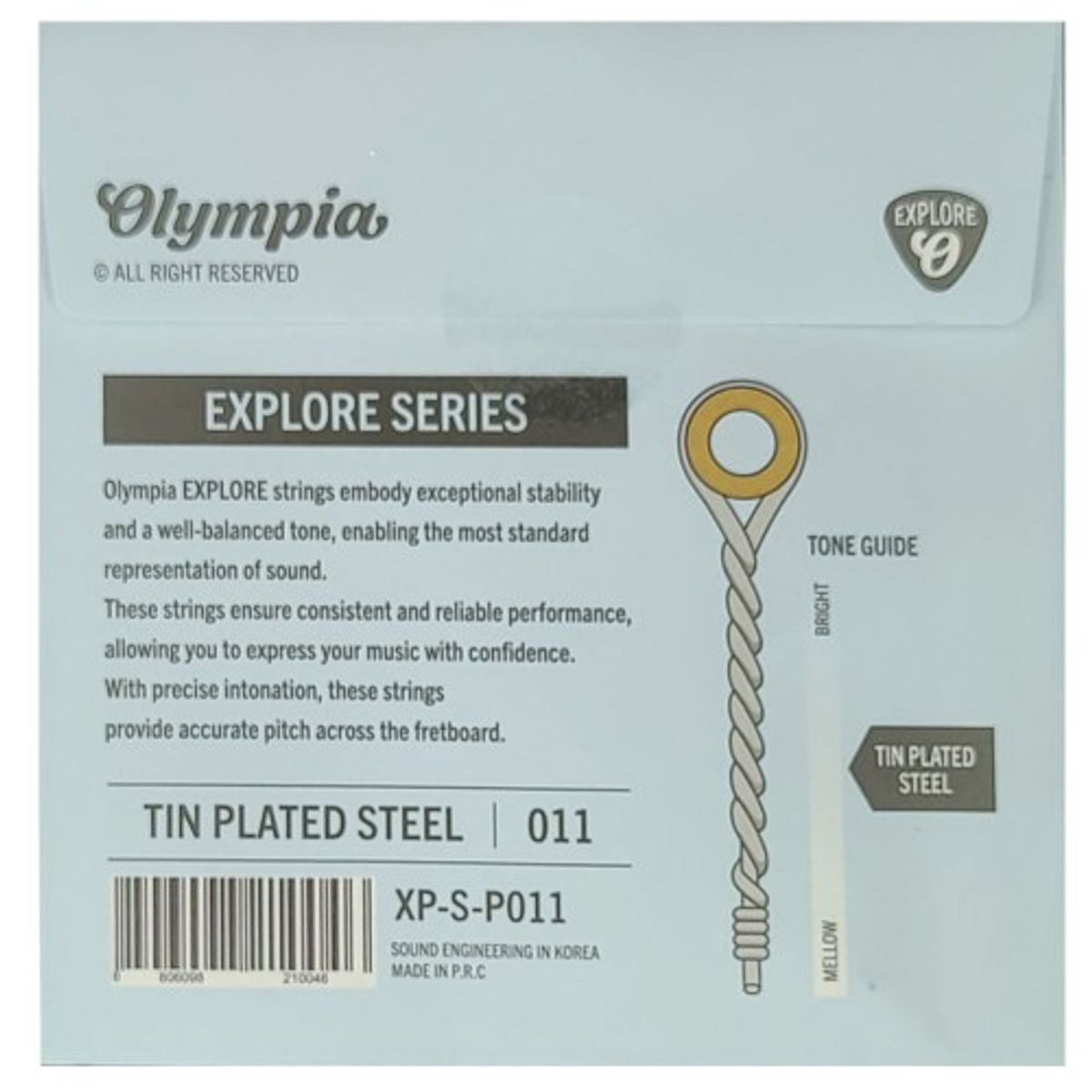 מיתרים Olympia XP-S-P011 – Acoustic / Electric 011 String 1 מיתרים Olympia XP-S-P011 — Acoustic / Electric 011 String