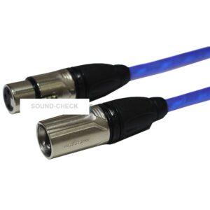 כבל מקצועי Roxtone MC080-100m-B – גליל 100מ. XLR-כחול