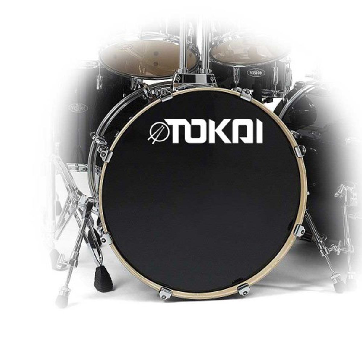 אביזר לתופים Tokai – עור בס 26 שחור 1 אביזר לתופים Tokai — עור בס 26 שחור