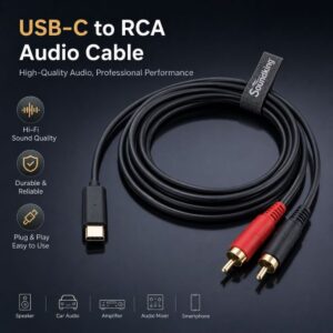 כבל SoundKing – Type C to RCA, 2m Cable