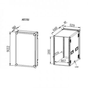 קייס הובלה Speed Case AR20U – 20U Rack Flight Case
