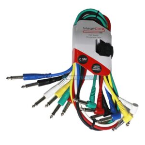 כבל STAGE CORE PC002-09 – סט PL*6 מונו 90 סמ, זווית