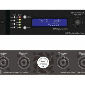 מגבר הספק Seer T420 DSP – 4x2000Watt@8Ω DSP