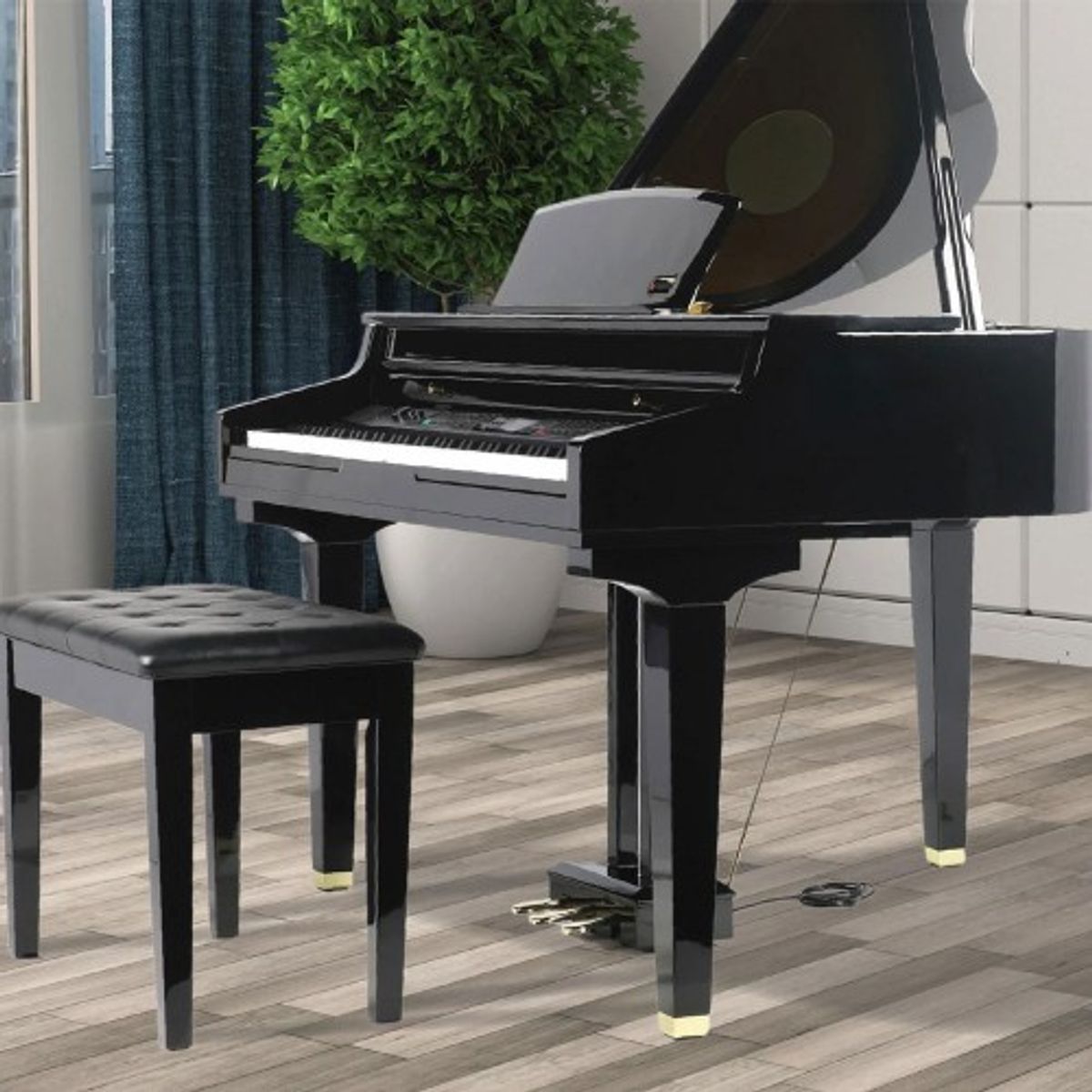 פסנתר Artesia a5 BLK – פסנתר כנף חשמלי 3 פסנתר כנף חשמלי שחור Artesia A5 – מבט מלא