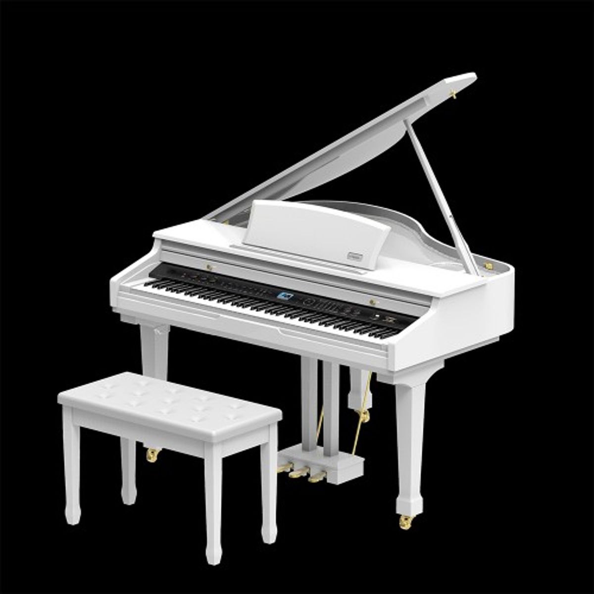 פסנתר Artesia a5 WH – פסנתר כנף חשמלי 3 פסנתר כנף לבן AG50-WHT – מבט 4