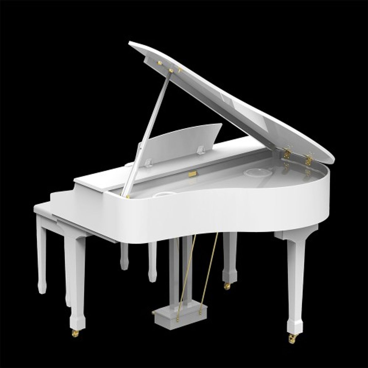 פסנתר Artesia a5 WH – פסנתר כנף חשמלי 4 פסנתר כנף לבן AG50-WHT – מבט 2