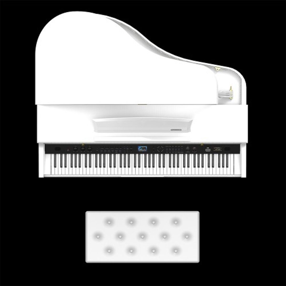פסנתר Artesia a5 WH – פסנתר כנף חשמלי 7 פסנתר כנף לבן AG50-WHT – מבט מלמעלה