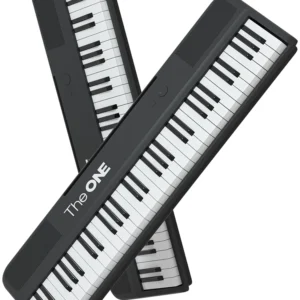 אורגן למוזיקאים מתחילים The One מדגם COLOR שחור – מקלדת קסמים עם נורות מוארות, Bluetooth, ויישום חינוכי לניהול מוסיקה בקלות