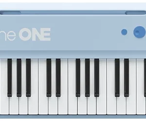 אורגן למוזיקה מהנה The One מדגם COLOR כחול – מקלדת קסמים מוארת עם Bluetooth, לימוד מוסיקה חכם וניידות קלה