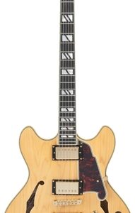 גיטרה חשמלית + ארגז D’Angelico Deluxe DC Satin Honey (Stopbar Tailpiece)