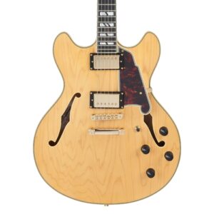 גיטרה חשמלית + ארגז D’Angelico Deluxe DC Satin Honey (Stopbar Tailpiece)