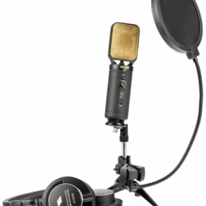 ערכת סטודיו מקצועית הכוללת(CM14USB),אזניות,סטנד ופופ פילטר