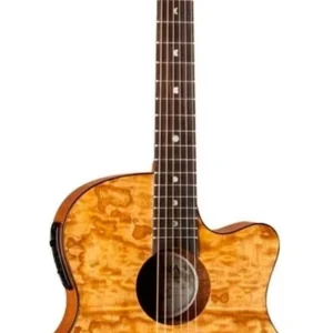 גיטרה אקוסטית מוגברת מדגם Gypsy בגימור Quilt Ash