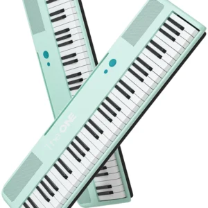 מקלדת לימוד נגינה לילדים The One Color ירוק – מקלדת עם קלידים מוארים ואפליקציה ללימוד נגינה לילדים ולמתחילים