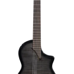 גיטרה קלאסית מוגברת Martinez Hispania בגימור Satin Trans Black
