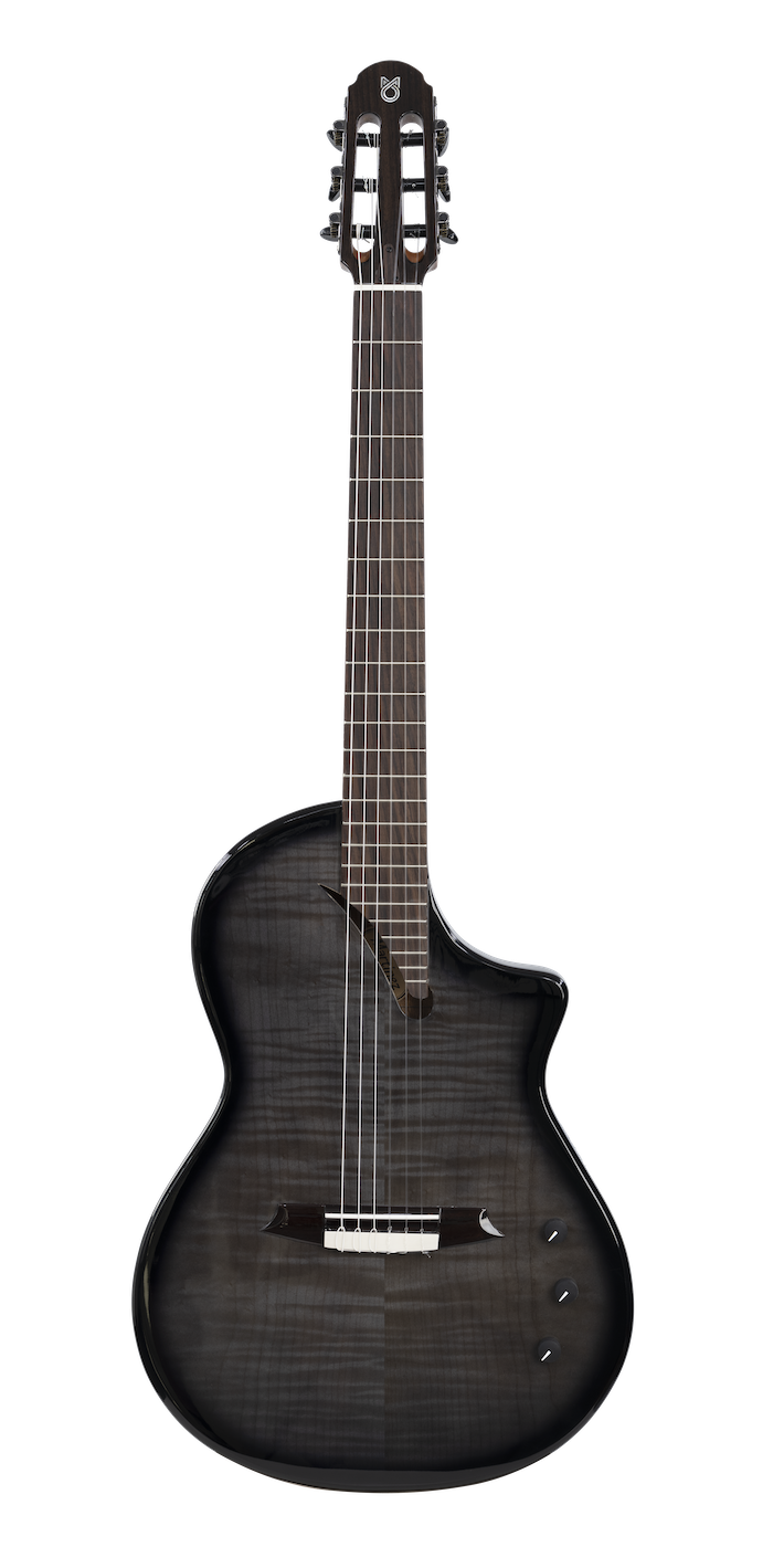 גיטרה קלאסית מוגברת Martinez Hispania בגימור Trans Black 1 Hispania Transblack 2.png