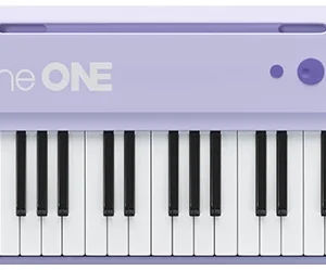 אפליקציה חינוכית לאורגנית The One מדגם COLOR סגול – מקלדת קסמים מוארת עם Bluetooth, לימוד מוסיקה חכם וניידות קלה