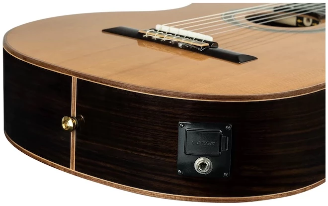 גיטרה קלאסית מוגברת Ortega RE159RWSN Performer חלק עליון Solid Cedar גוף Rosewood 5 גיטרה קלאסית מוגברת Ortega RE159RWSN Performer חלק עליון Solid Cedar גוף Rosewood - תמונה 5