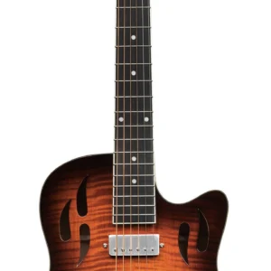 גיטרת רזונטור Ortega RRG50CE-SSB Americana טופ Flamed Maple מלא מוגברת