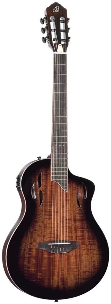 גיטרה קלאסית מוגברת Ortega TourPlayer Deluxe RTPDLX-ACA גימור אש (Fire) 1 גיטרה קלאסית מוגברת Ortega TourPlayer Deluxe RTPDLX-ACA גימור אש (Fire) - תמונה ראשית