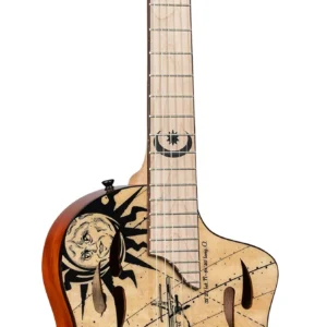גיטרה קלאסית מוגברת Ortega RTPG-LS2 TourPlayer טופ Solid Spruce Quilted Maple Cutaway