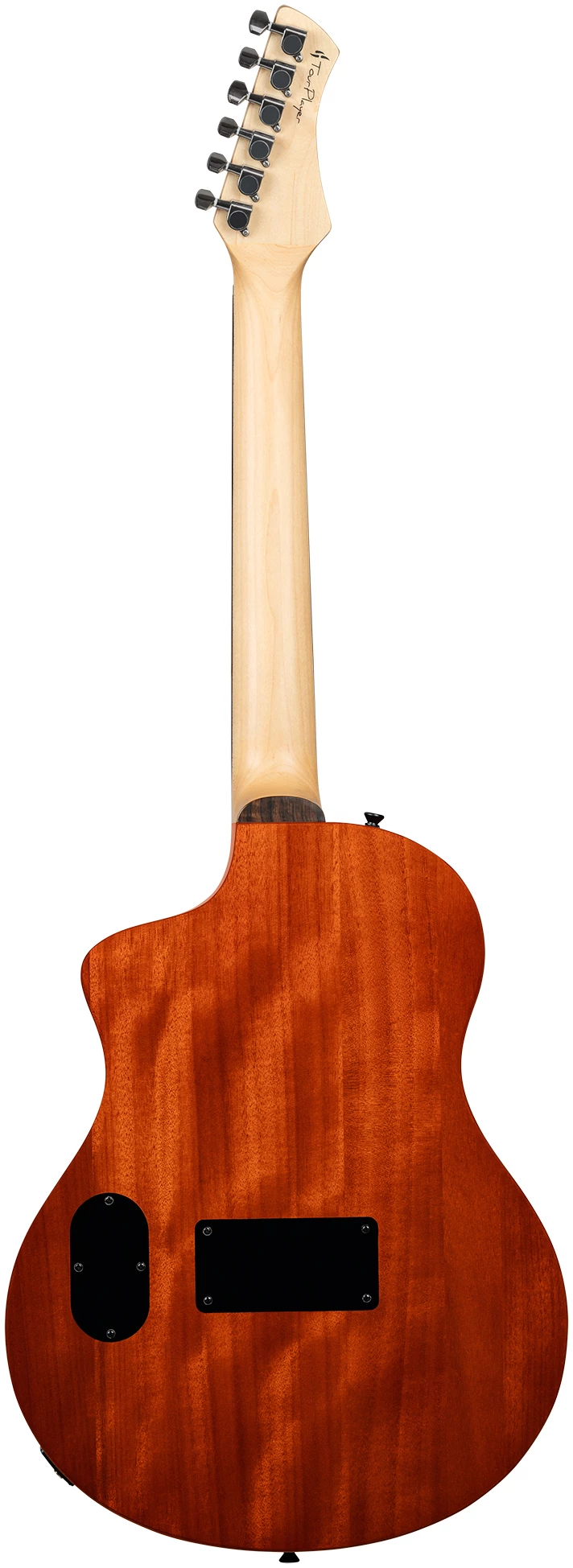 גיטרה קלאסית מוגברת Ortega RTPG-LS2 TourPlayer טופ Solid Spruce Quilted Maple Cutaway 12 גיטרה קלאסית מוגברת Ortega RTPG-LS2 TourPlayer טופ Solid Spruce Quilted Maple Cutaway - תמונה 12