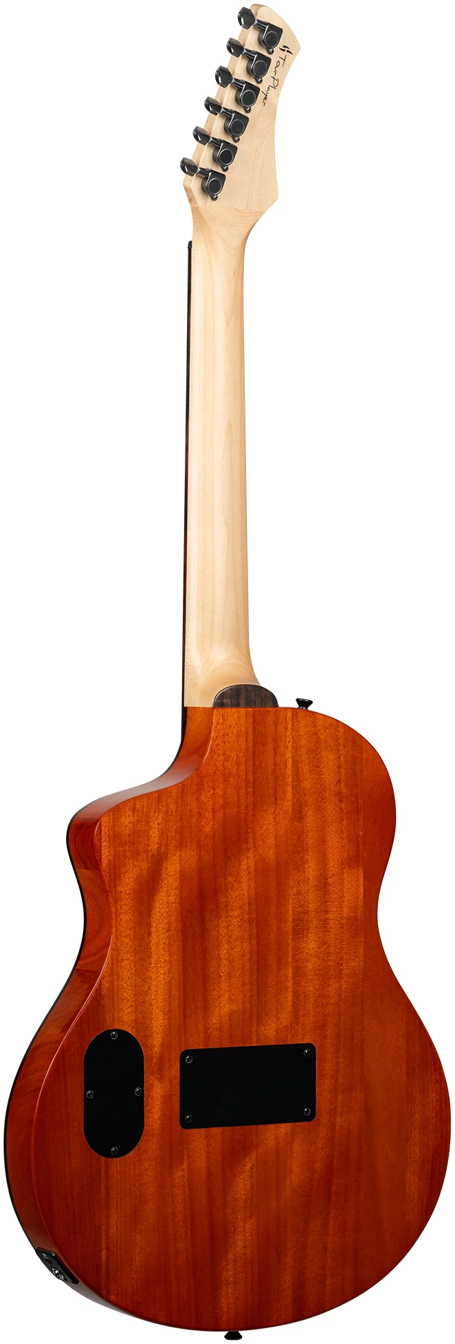 גיטרה קלאסית מוגברת Ortega RTPG-LS2 TourPlayer טופ Solid Spruce Quilted Maple Cutaway 13 גיטרה קלאסית מוגברת Ortega RTPG-LS2 TourPlayer טופ Solid Spruce Quilted Maple Cutaway - תמונה 13