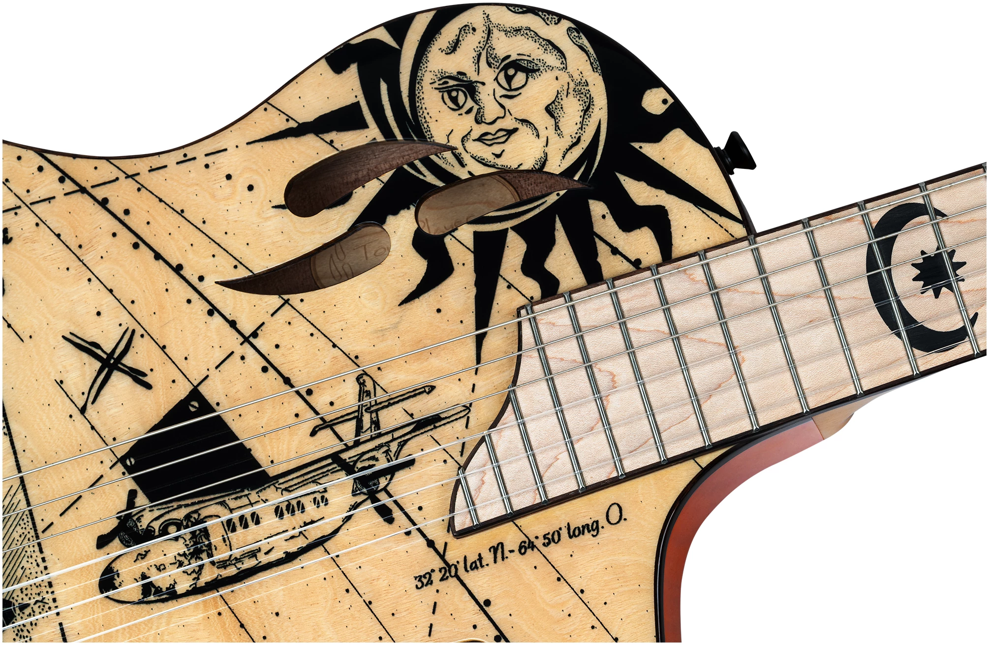 גיטרה קלאסית מוגברת Ortega RTPG-LS2 TourPlayer טופ Solid Spruce Quilted Maple Cutaway 14 גיטרה קלאסית מוגברת Ortega RTPG-LS2 TourPlayer טופ Solid Spruce Quilted Maple Cutaway - תמונה 14