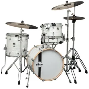 מערכת תופים 4 חלקים בס 18″ Flyer White Pearl